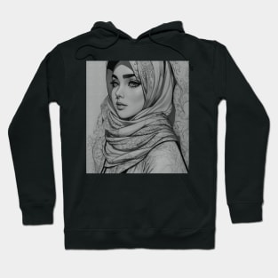Hijab Girl (Sketch) Hoodie